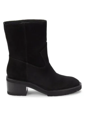 Boulevard Anlke Stuart Weitzman Suede Ankle Boots, Black