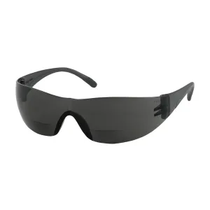 Bouton Optical 250-27-0125 Rimless Safety Readers with Gray Temple, Gray Lens and Anti-Scratch Coating -  2.50 Diopter