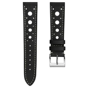 Boutsen Racing Handmade Patina Leather Watch Strap - Anthracite