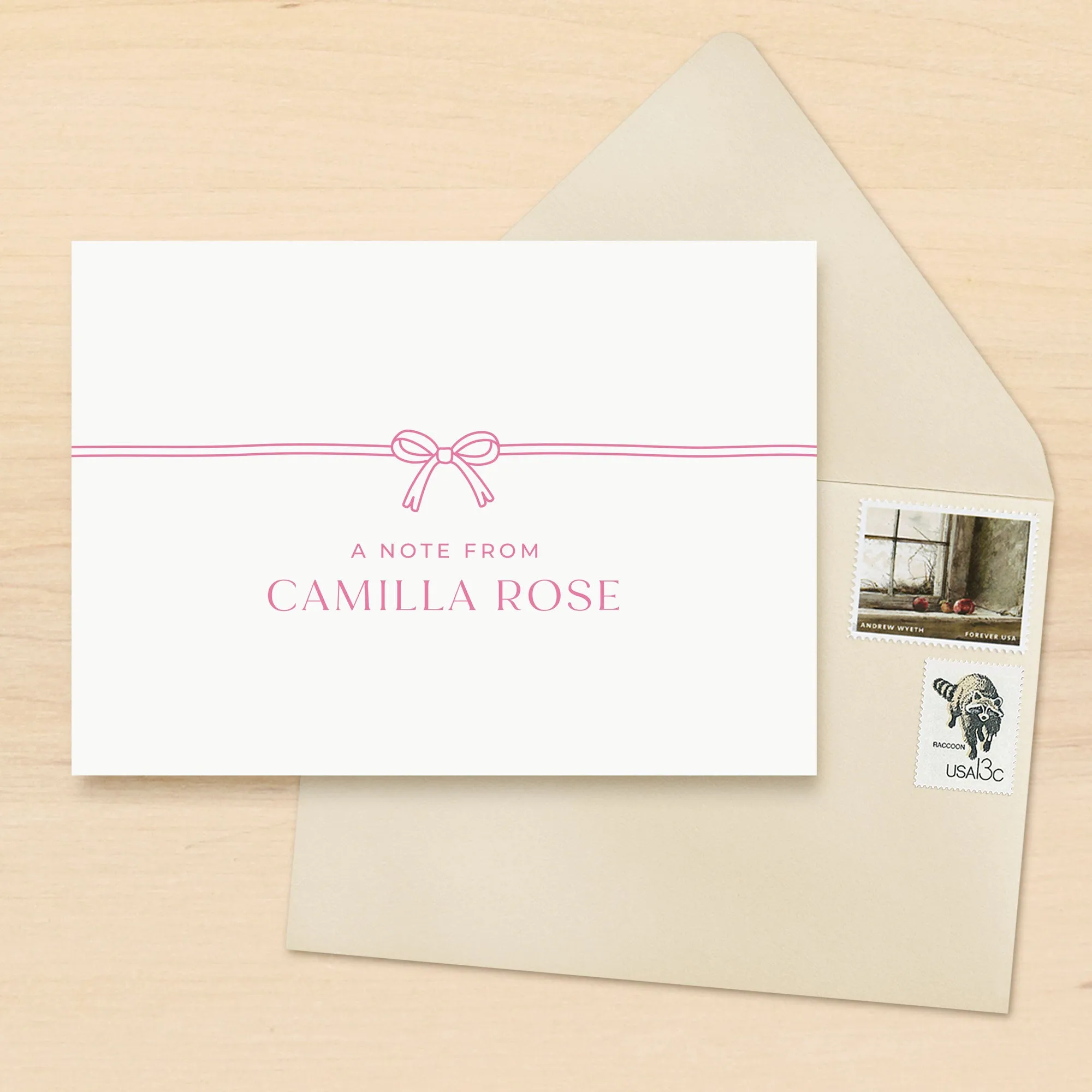 Bow Personalized Stationery