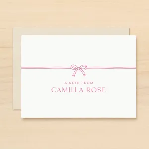 Bow Personalized Stationery