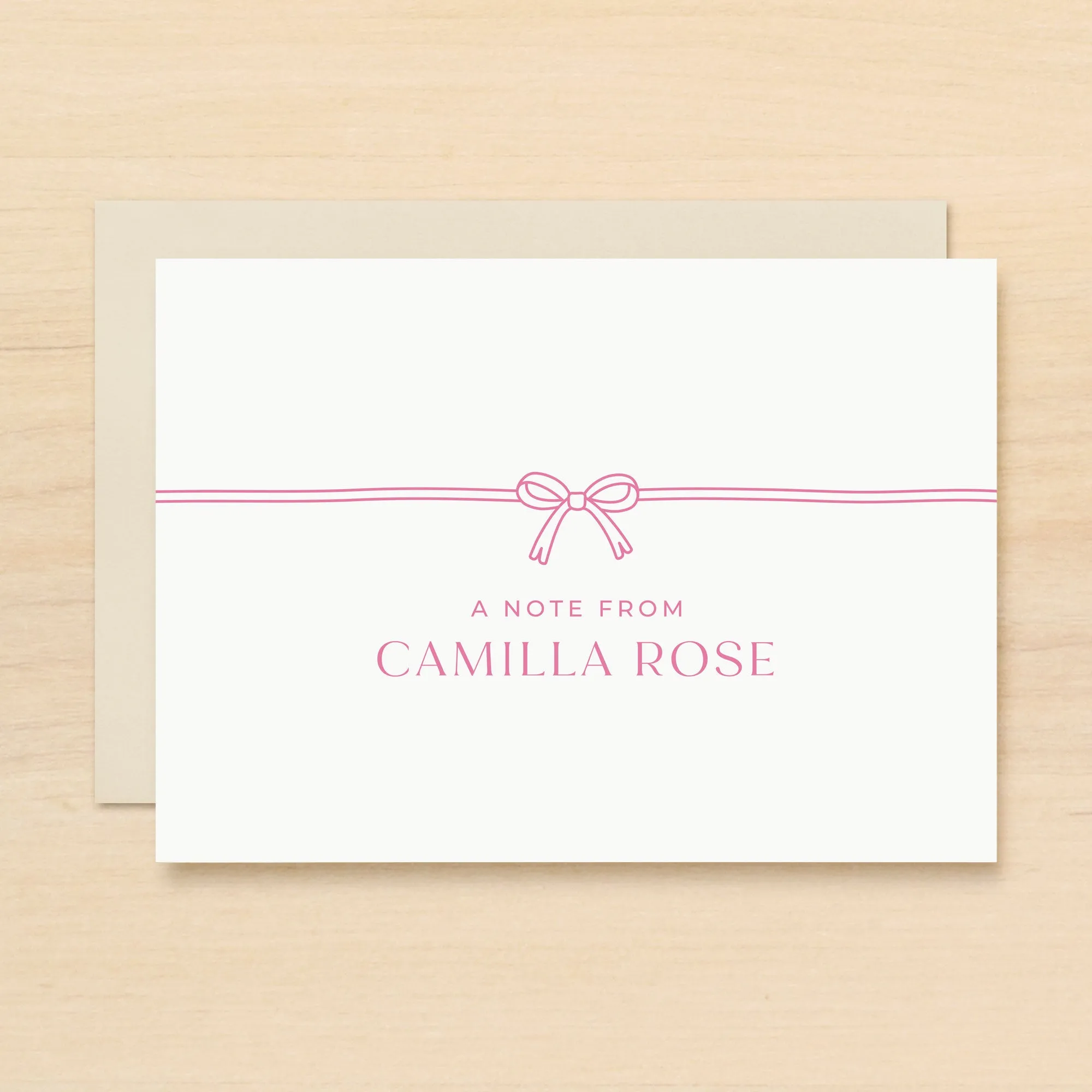 Bow Personalized Stationery