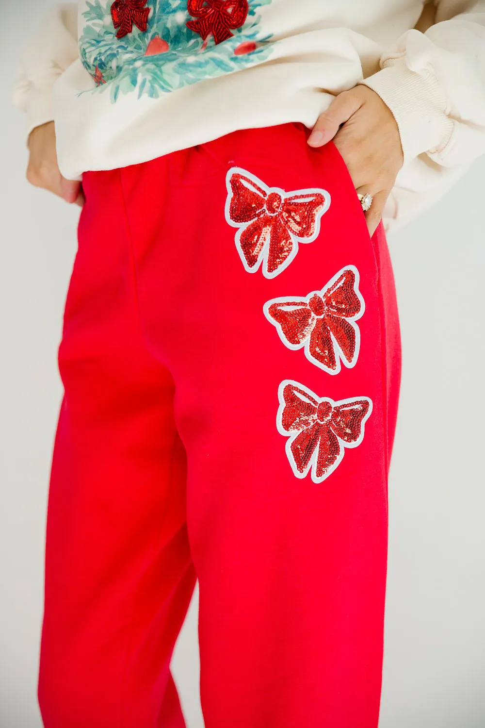 BOW SEASON RED JOGGERS