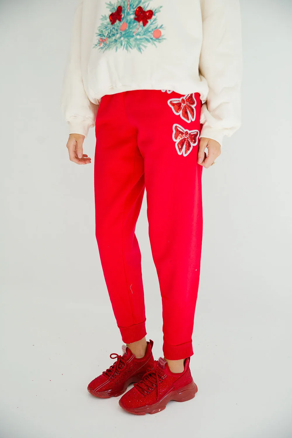 BOW SEASON RED JOGGERS