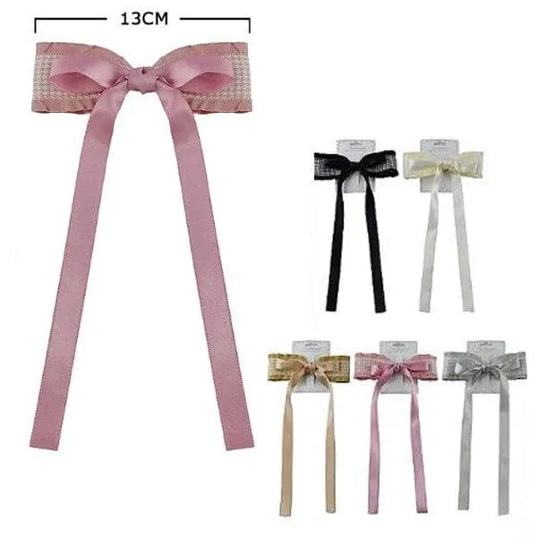 Bow With Tail Hair Pin 10625M (12 units)