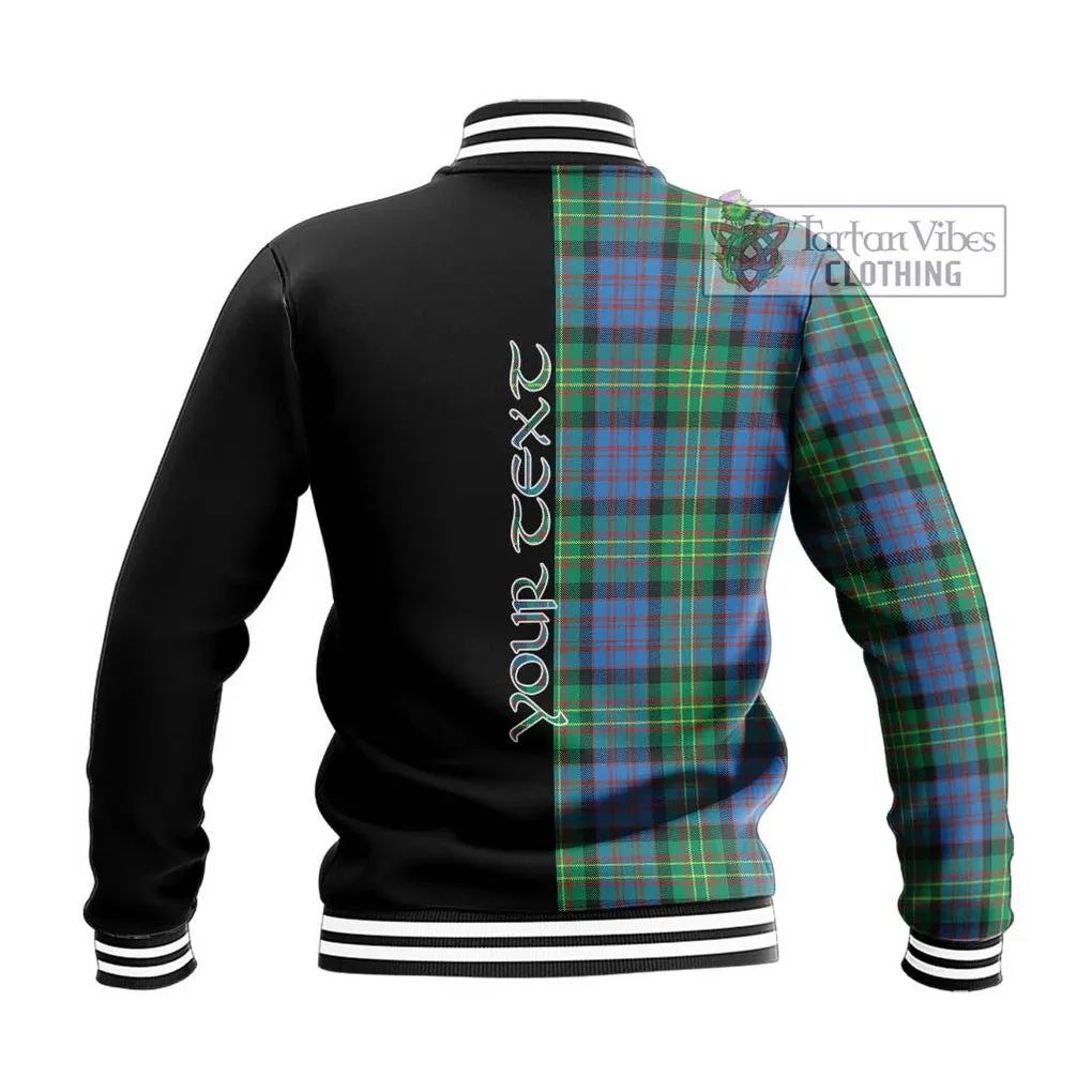 Bowie Ancient Tartan Baseball Jacket with Family Crest and Half Of Me Style