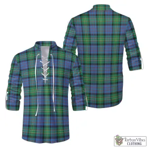 Bowie Ancient Tartan Men's Scottish Traditional Jacobite Ghillie Kilt Shirt