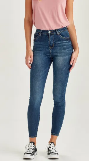 BOWIE | Ankle Grazer Scratches Jean Dark Blue