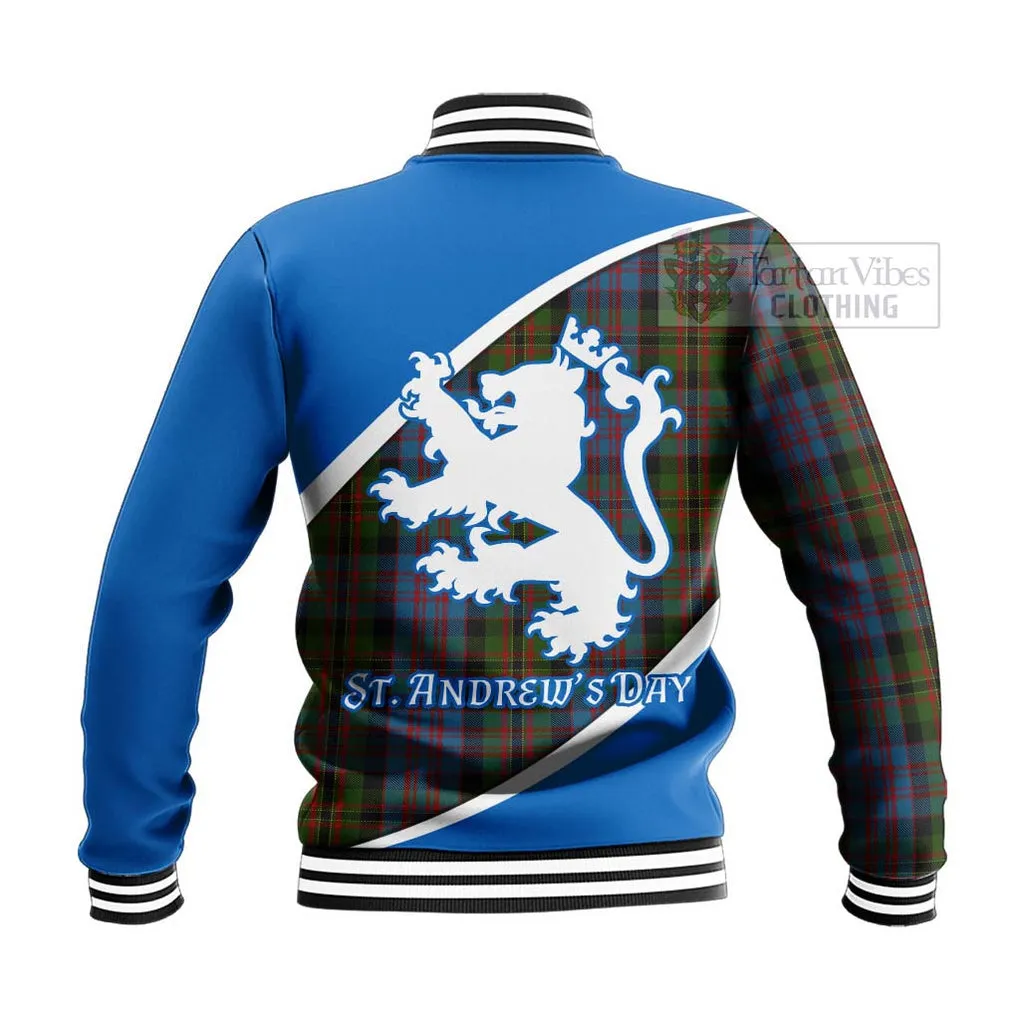 Bowie Family Crest Tartan Baseball Jacket Celebrate Saint Andrew's Day in Style