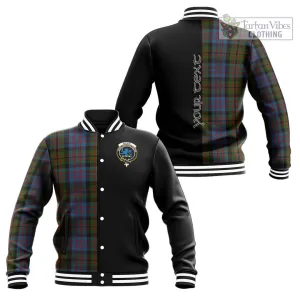 Bowie Tartan Baseball Jacket with Family Crest and Half Of Me Style