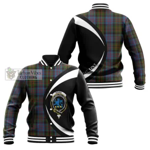 Bowie Tartan Baseball Jacket with Family Crest Circle Style