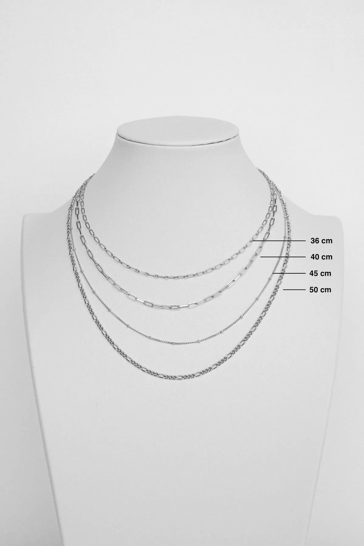 Box choker silver (36cm)