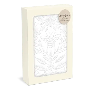 Boxed Note Cards: Embossed Floral Bee