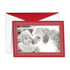 BOXED PHOTO CARDS - WA - ENGRAVED HOLIDAY  PHOTO CARD