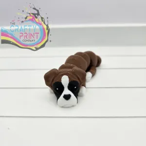 Boxer Dog Articulated Flexi Keyring / Fidget