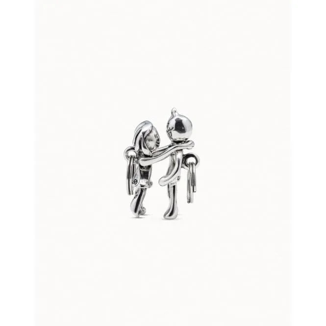 Boy And Girl Silver Metal Key ring