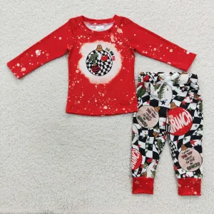 boy cartoon red print fall wear sets BLP0209