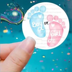 Boy Or Girl Printed Sticker