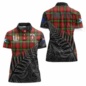 Boyd Crest Tartan Women's Polo Shirt with New Zealand Silver Fern Half Style