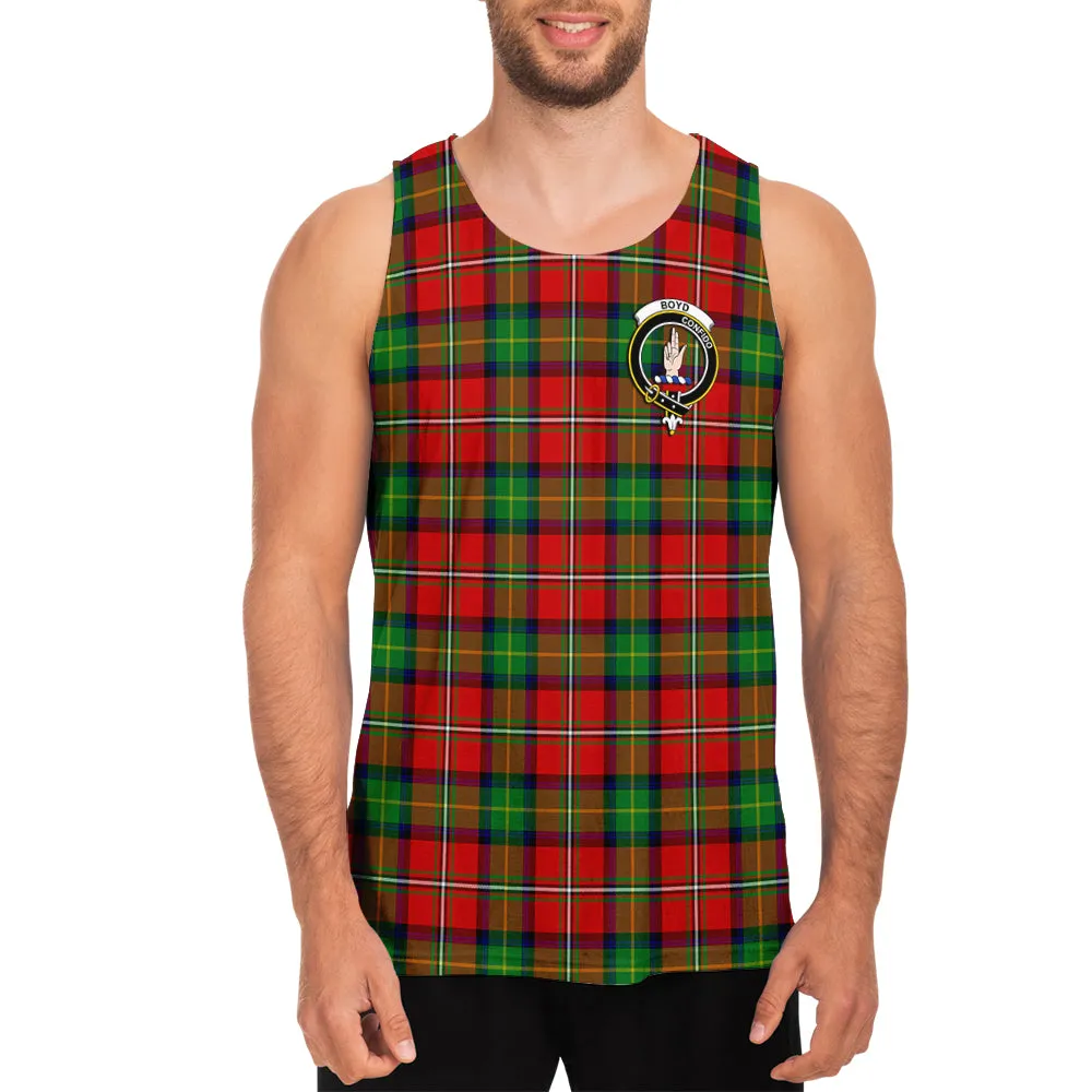 Boyd Tartan Mens Tank Top with Family Crest