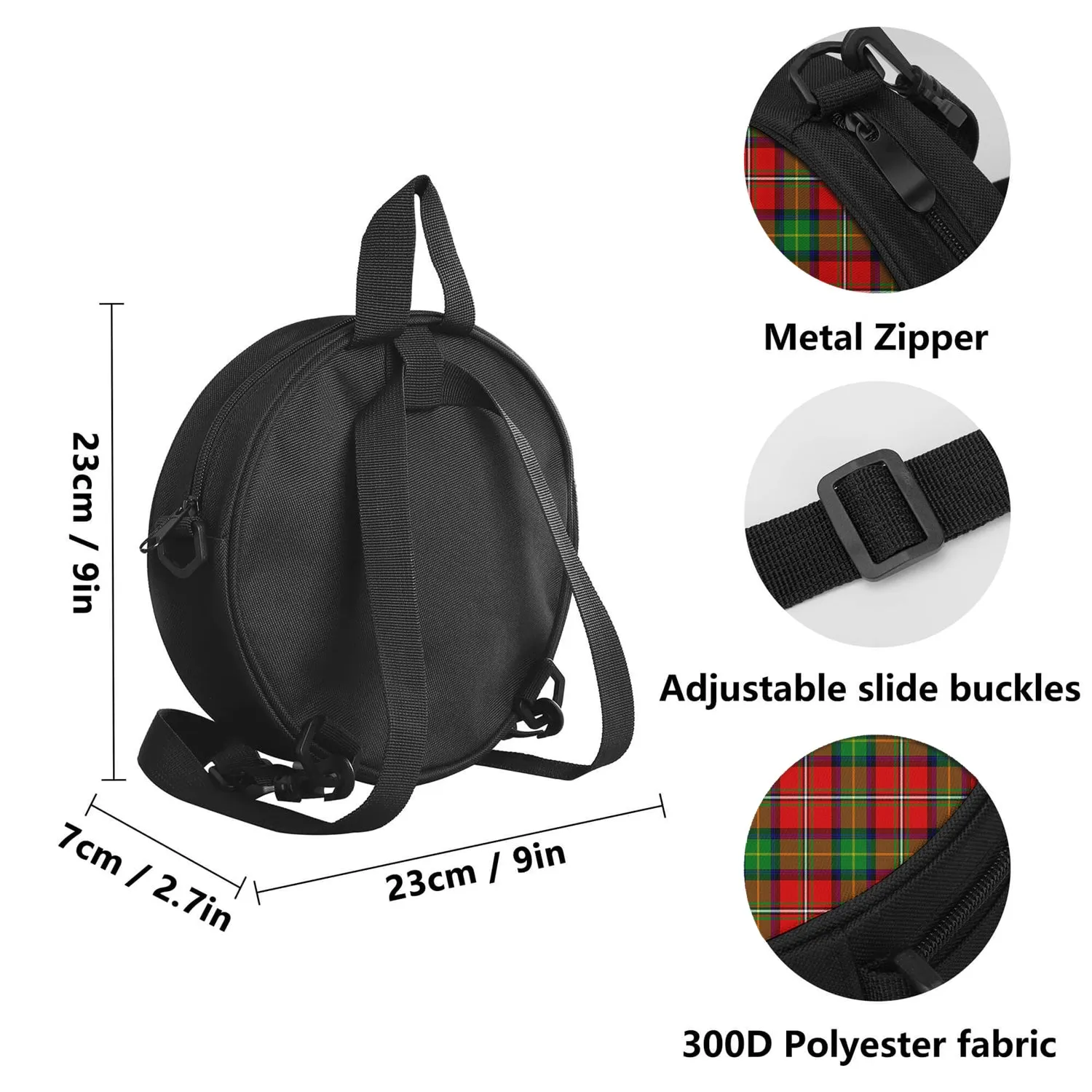 Boyd Tartan Round Satchel Bags