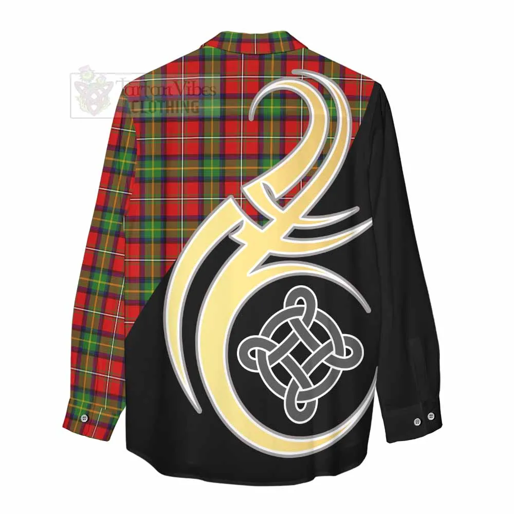 Boyd Tartan Women's Casual Shirt with Family Crest and Celtic Symbol Style