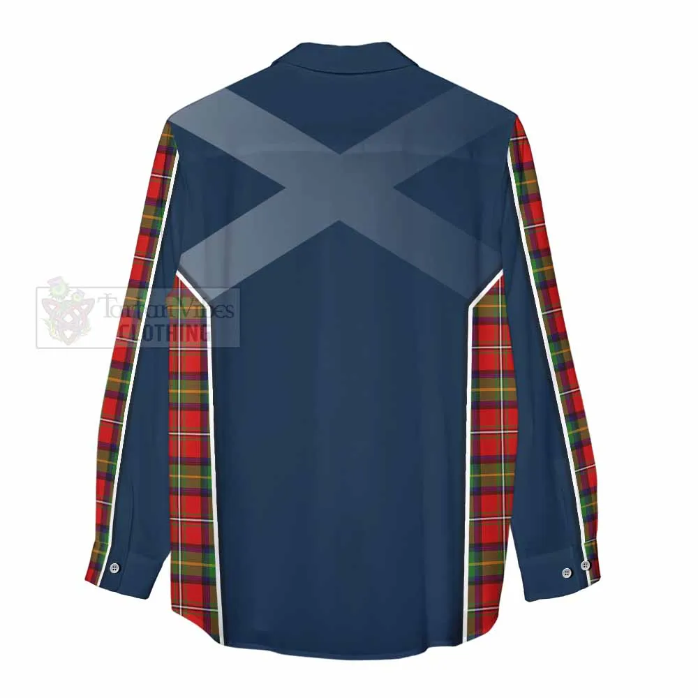 Boyd Tartan Women's Casual Shirt with Family Crest and Lion Rampant Vibes Sport Style