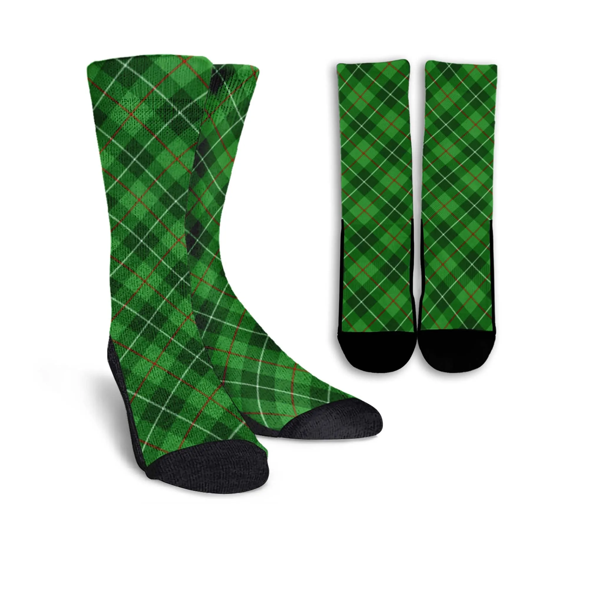 Boyle Tartan Crew Socks Cross Tartan Style