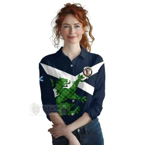 Boyle Tartan Lion Rampant Women's Casual Shirt Proudly Display Your Heritage with Alba Gu Brath and Clan Name