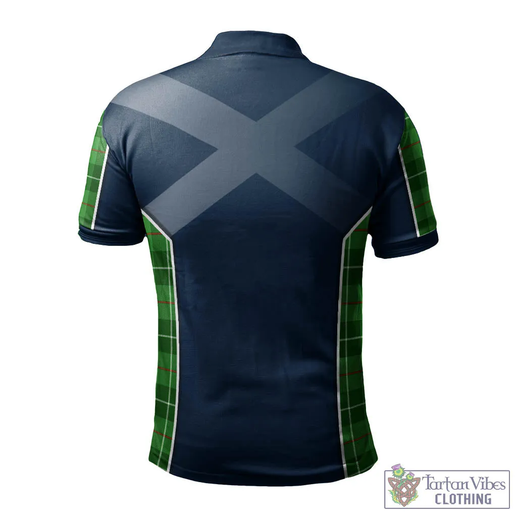 Boyle Tartan Men's Polo Shirt with Family Crest and Lion Rampant Vibes Sport Style