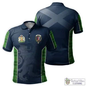 Boyle Tartan Men's Polo Shirt with Family Crest and Lion Rampant Vibes Sport Style