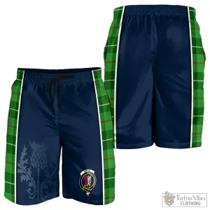 Boyle Tartan Men's Shorts with Family Crest and Scottish Thistle Vibes Sport Style