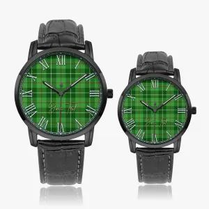 Boyle Tartan Personalized Your Text Leather Trap Quartz Watch