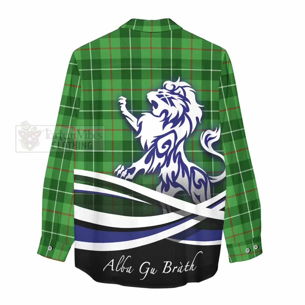 Boyle Tartan Women's Casual Shirt with Alba Gu Brath Regal Lion Emblem