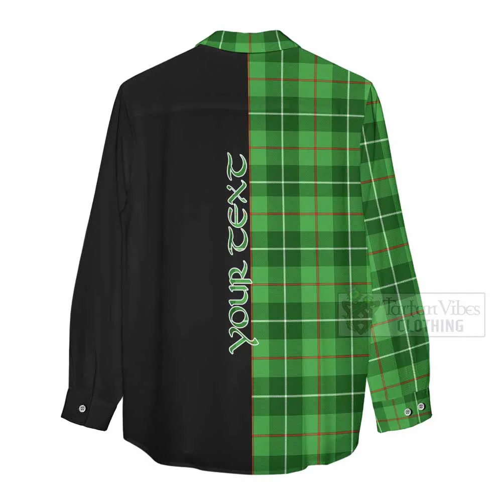 Boyle Tartan Women's Casual Shirt with Family Crest and Half Of Me Style