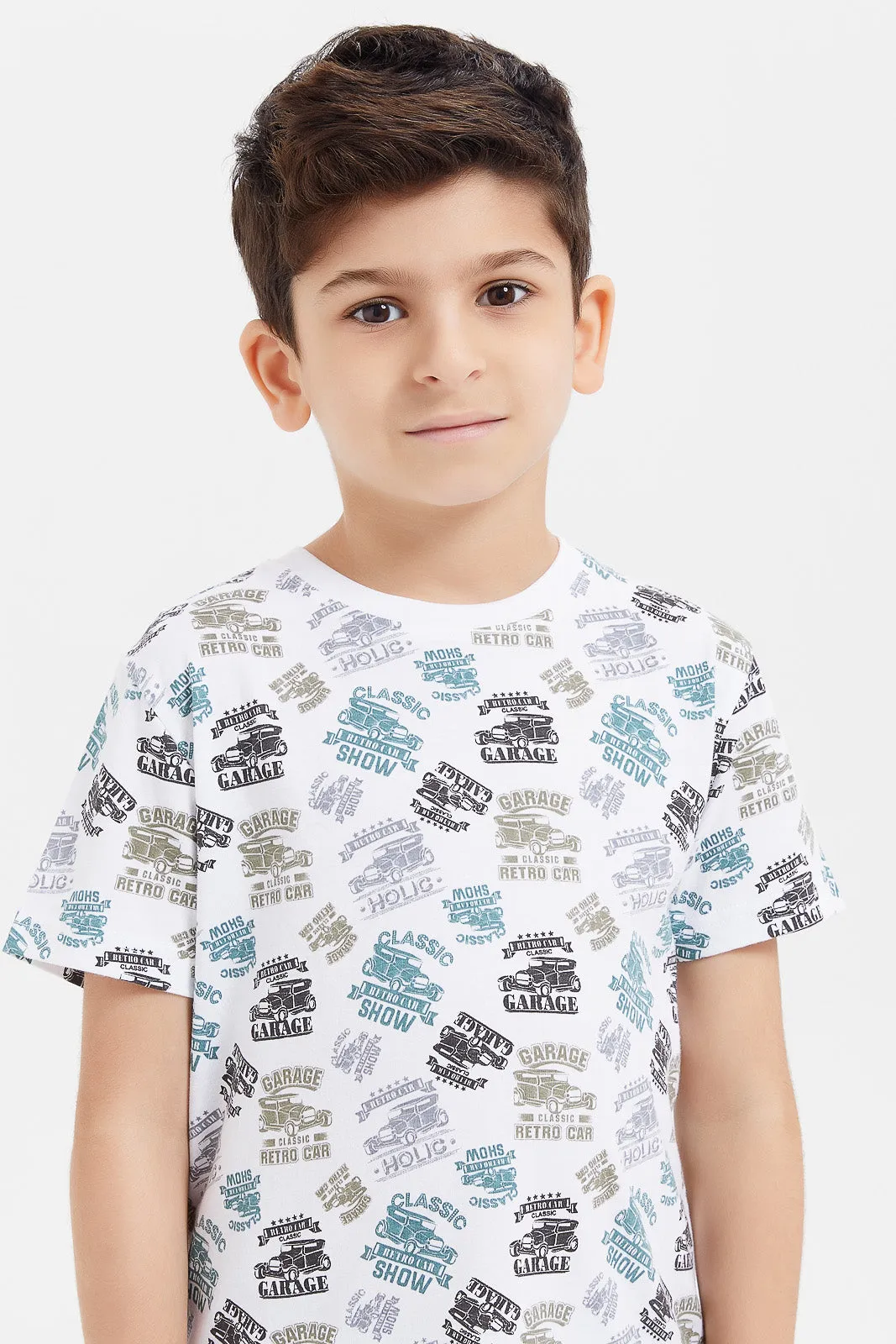 Boys Assorted Embroidered T-Shirt Set (Pack of 3)