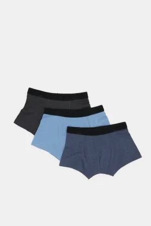 Boys Assorted Solid Boxer Brief Set (Pack of 3)