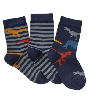 Boy's Bamboo Socks 3 Pack - Dinos