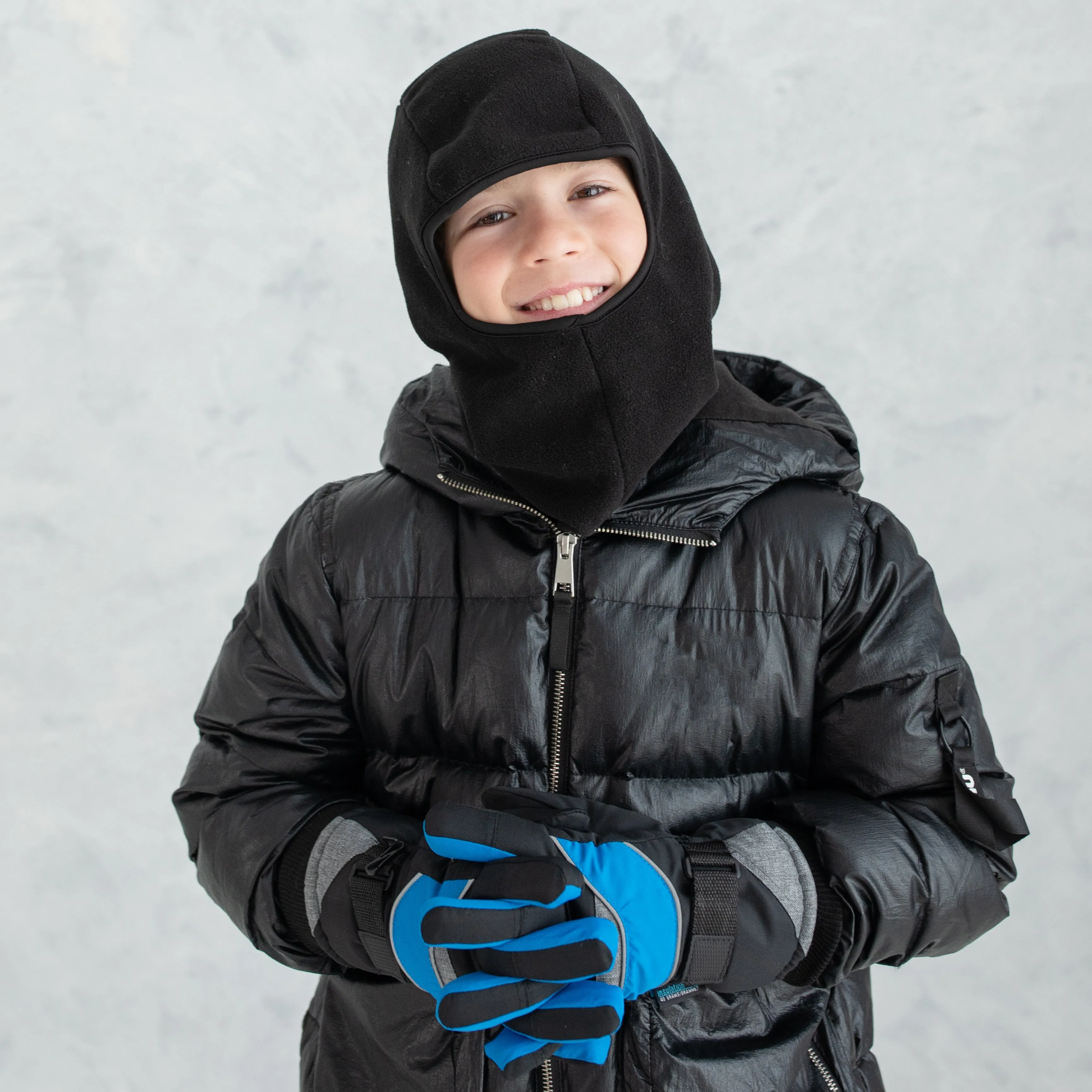 Boy's Black Fleece Balaclava