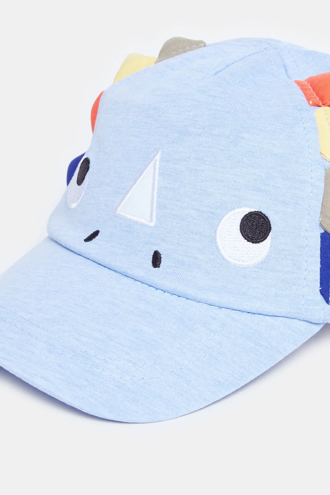 Boys Blue Dino Embroidery Cap