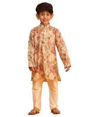 Boy's Brown Kurta Pyjama Set - Vastramay Boys