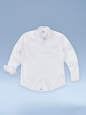 Boys Classic Fit Easy Care Fine Pique Stretch Dress Shirt