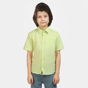 Boys Cotton Casual Shirt No Waves - Light Green