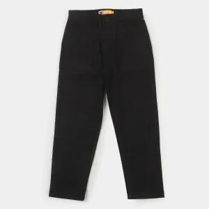 Boys Cotton Pant Basic - BLACK