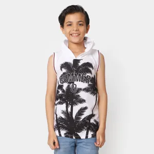 Boys Cotton Sando Summer | White