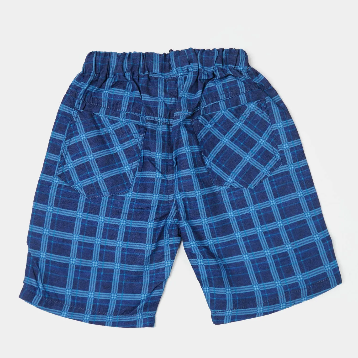 Boys Cotton Suit Check - Blue