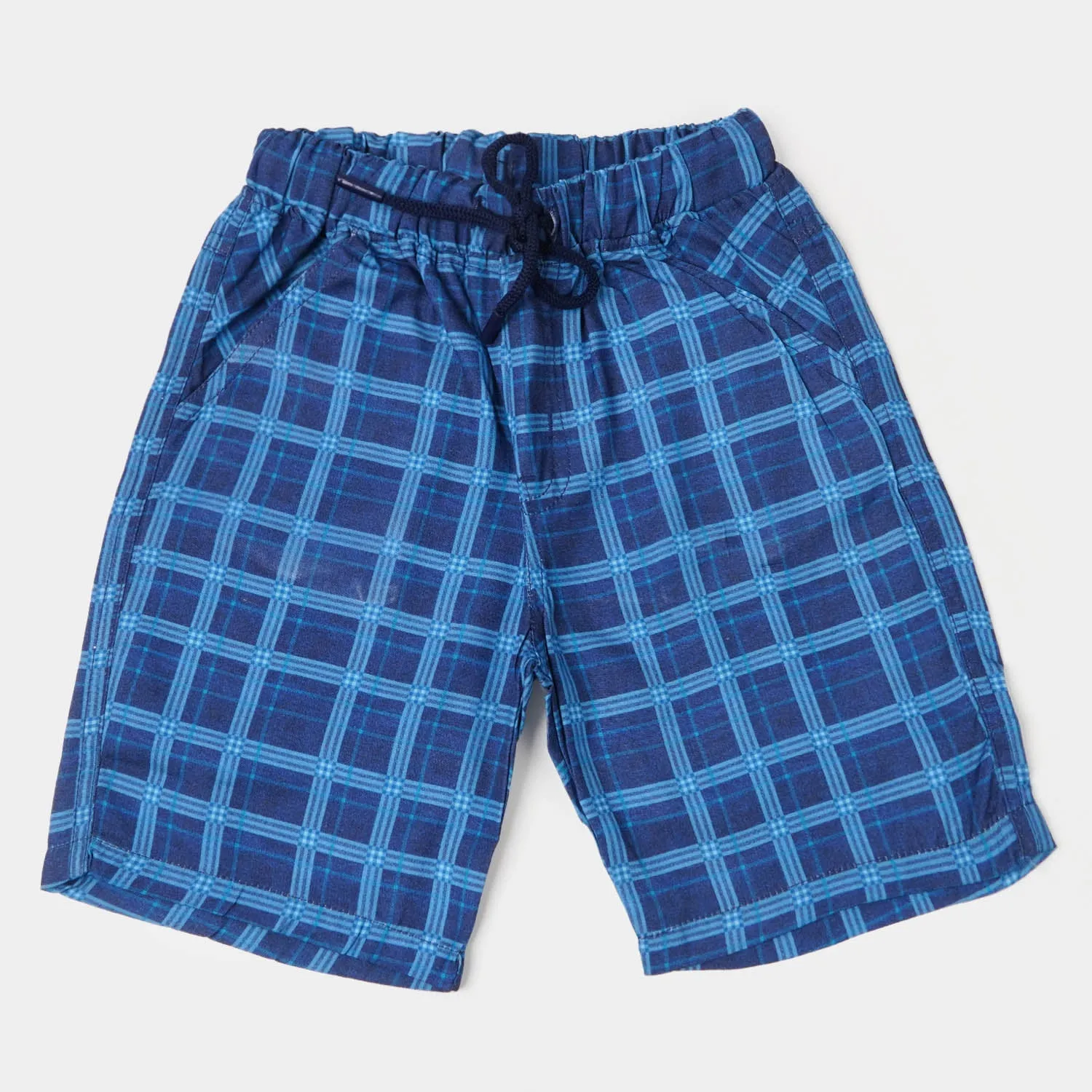 Boys Cotton Suit Check - Blue