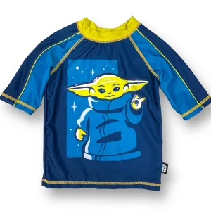 Boys Disney Store Size 3 Blue Star Wars Baby Yoda Rash Guard