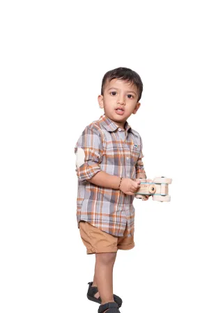 Boys Fall Checked Shirt