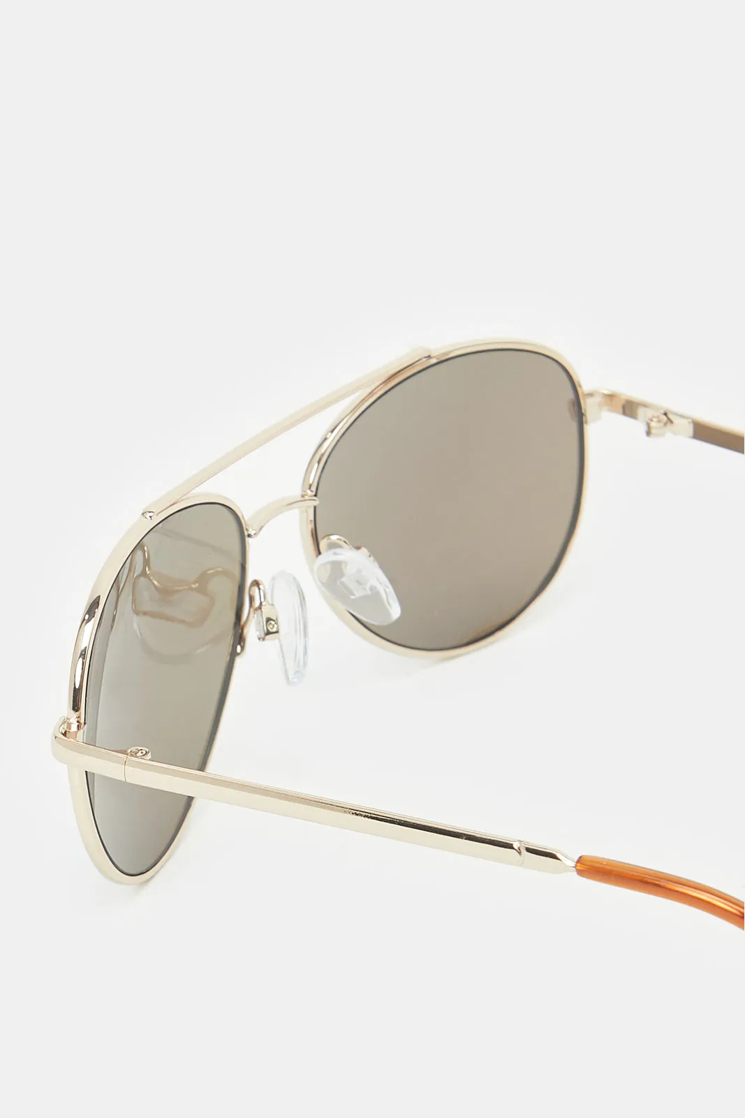 Boys Gold Aviator Sunglasses